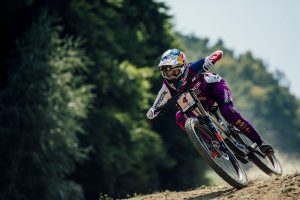 Myriam Nicole wins the women’s mountain bike downhill at Maribor
